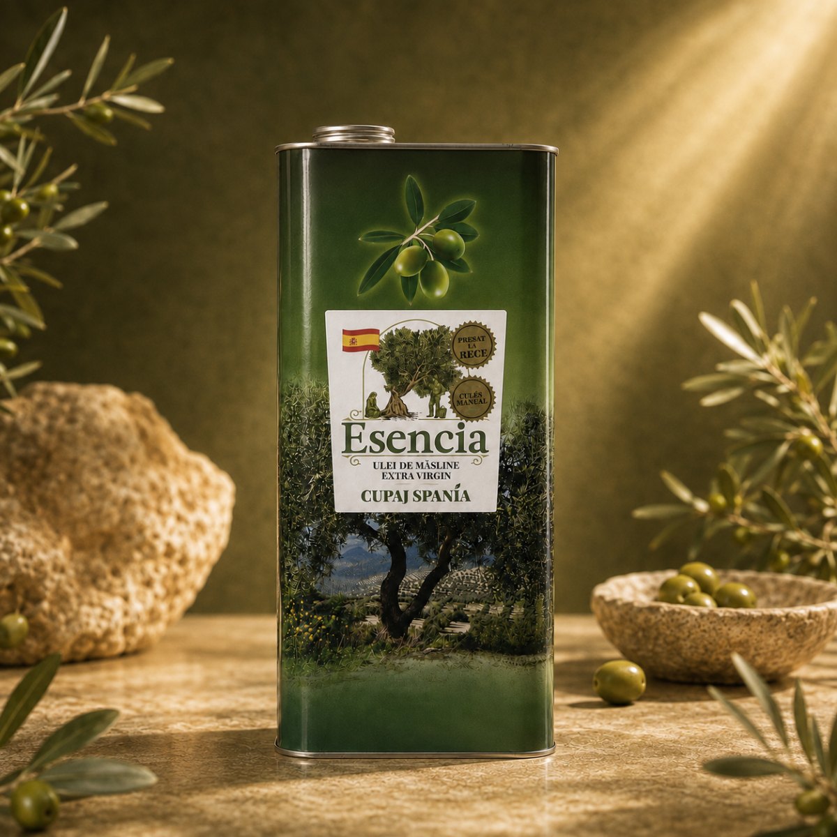 Ulei de măsline extravirgin Esencia Cupaj Spania – 5 L